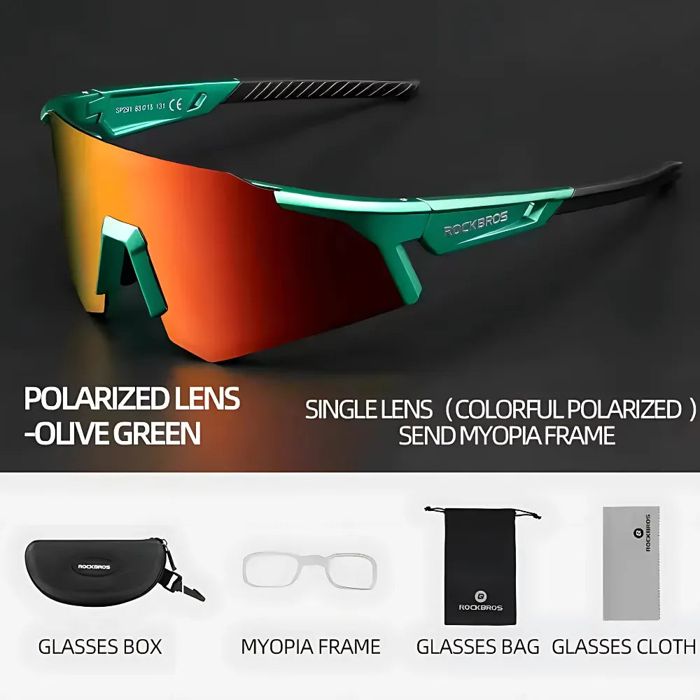 Running and cycling glasses with adaptive vision